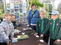 Lisa Tennant with Monifieth cub scouts in Geddes Glasshouse