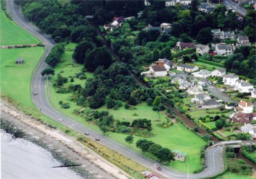 Aerial view of Barnhill Rock Garden